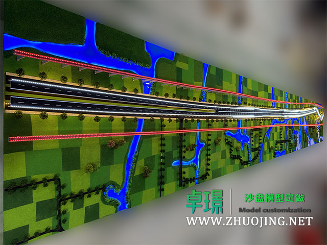 高速公路高架桥梁沙盘模型制作厂家案例