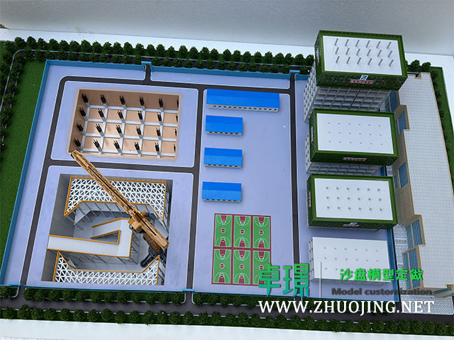 建筑工程项目工地现场施工场景沙盘模型制作厂家案例